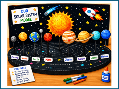 Fun Solar System Facts for Kids and an Easy Model Project